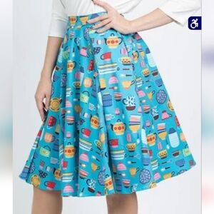 Novelty Kitchenware A-line Vintage-style Cotton Skirt